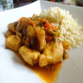 Chicken with Eastern flavors